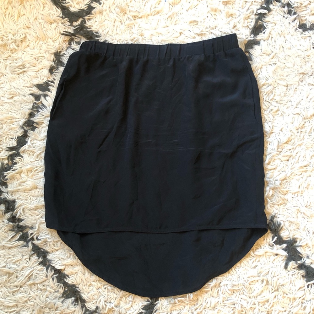 Saks 5th Ave Hi-Lo Hem 100% Silk Skirt